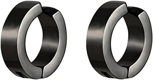 316L Surgical Steel Clip On Men Women Hypoallergenic Non-piercing Hoop Earrings